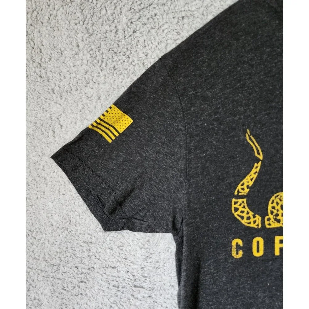 Black Rifle‎ Coffee Company Size Medium Gray Don't Tread On Me Snake USA T Shirt